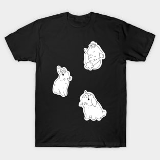 Flower bunnies stickers T-Shirt